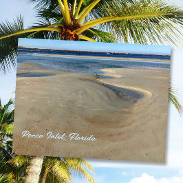 Cartão Postal Fotografia do Canal de Ponce Inlet na Praia da Fló