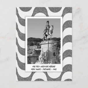 Cartão Postal Fotografia do cobblestone de ondas portuguesas