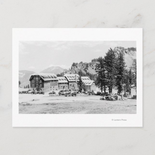 Cartão Postal Fotografia do Crater Lake LodgeCrater Lake, OR 2 (Frente)