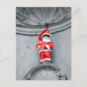 Cartão Postal Fotografia do Manneken Pis Bruxelas Bélgica 