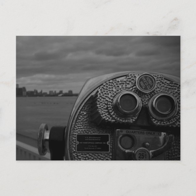 Cartão Postal fotografia em preto e branco (Frente)