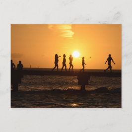 Cartão Postal Fotografia excelente de crianças no píer em Key We