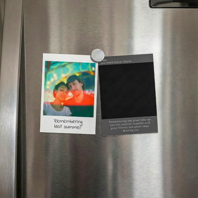 Cartão Postal Fotografia instantânea lembrança retro de memória (Instant photograph retro memory keepsake postcard)