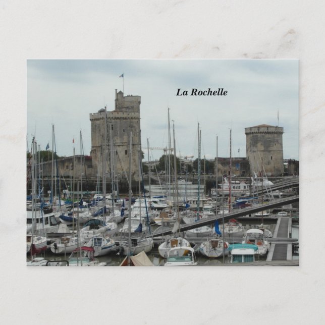 Cartão Postal Fotografia La Rochelle, França - (Frente)