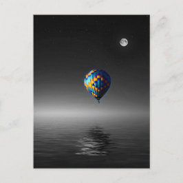 Cartão Postal Fotografia Minimalista Seletiva do Balão Voador