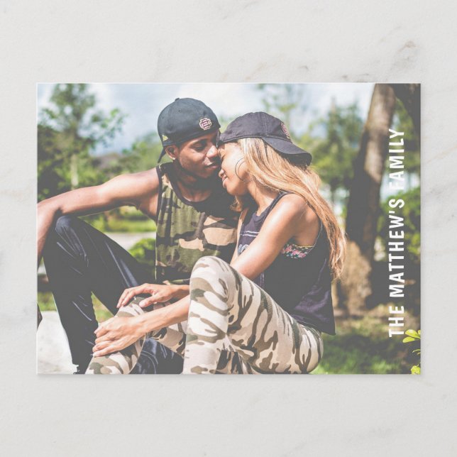 Cartão Postal Fotografia personalizada (Frente)