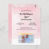 Fotografia personalizada de 50 anos - Starry Pink