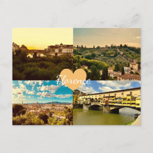 Cartão Postal Fotografia Personalizada de Florença na Itália
