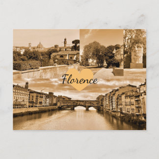 Cartão Postal Fotografia Personalizada de Florença na Itália