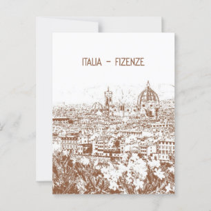 Cartão Postal Fotografia personalizada de Florence Vintage em It