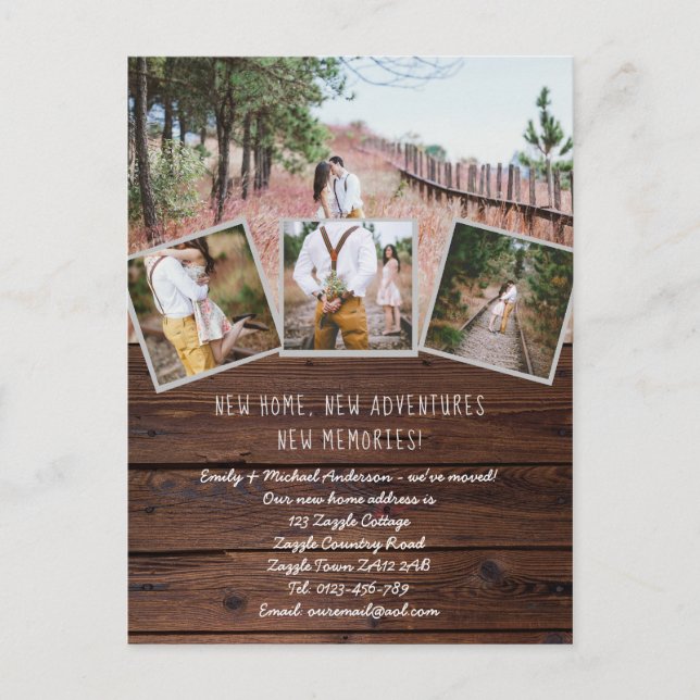 Cartão Postal Fotografia russa Nova casa Mudamos de endereço (Frente)