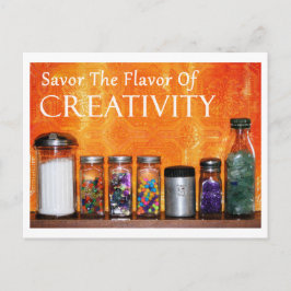Cartão Postal Fotografia "Savor Flavor Of Criatividade"