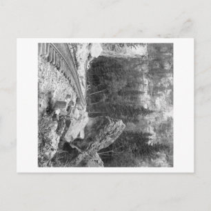 Cartão Postal Fotografia Signal Rock Near Railroad Track