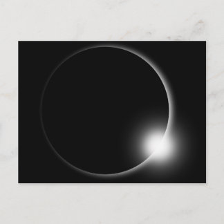 Cartão Postal Fotografia Solar Lunar Eclipse Lua Sol Flare