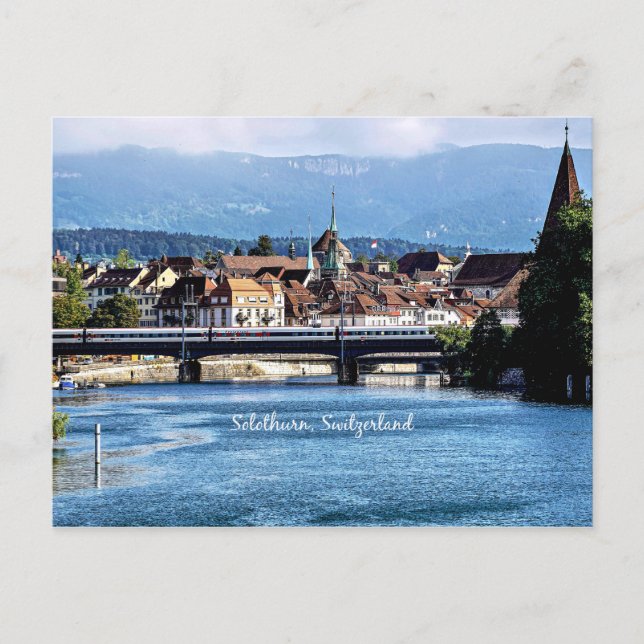 Cartão Postal Fotografia Solothurn, cenas de Suiça (Frente)