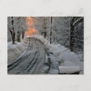 Cartão Postal Fotografia Sunshine da Manhã de inverno