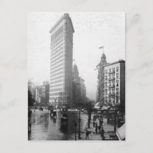 Cartão Postal Fotografia Vintage do edifício Flatiron NYC