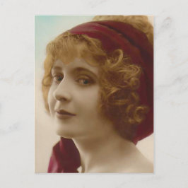 Cartão Postal Fotografia Vintage "Redhead"