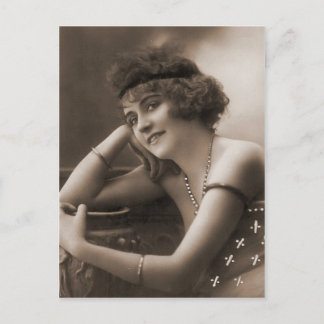 Cartão Postal Fotografias Antigas Vintage Retratos de Flappers