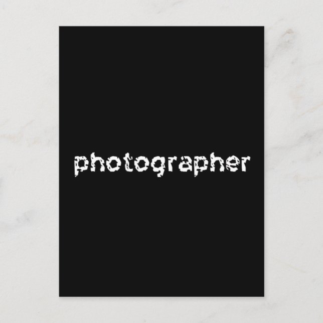 Cartão Postal Fotógrafo (Frente)