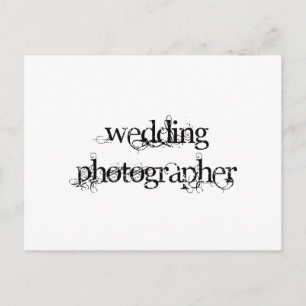 Cartão Postal Fotógrafo De Casamento
