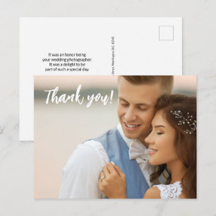 Cartão Postal Fotógrafo de Casamento Personalizado Sem logotipo 