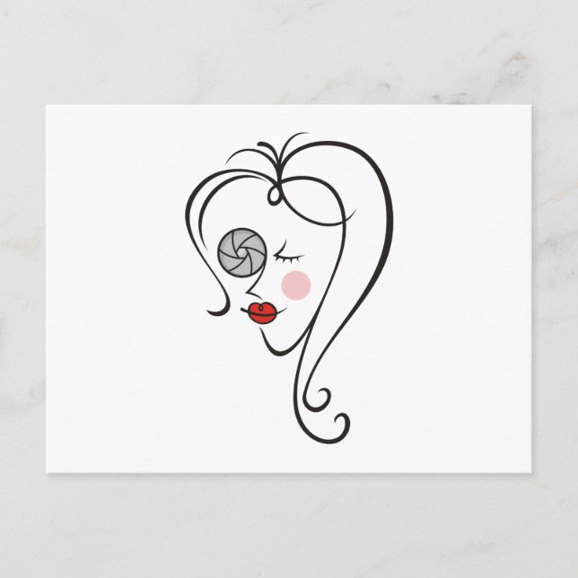 Cartão Postal Fotógrafo feminino (Frente)