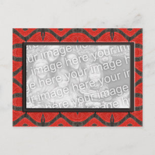 Cartão Postal fotograma preto vermelho