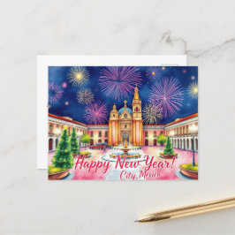 Cartão Postal Fotos De Ano Novo Sobre A Cidade Do México