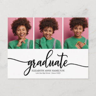 Cartão Postal Fotos de Anúncio de Formatura no Ensino Médio