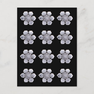 Cartão Postal Fotos de Cristal Snowflake