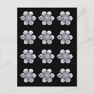 Cartão Postal Fotos de Cristal Snowflake