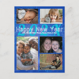 Cartão Postal Fotos de Família de Ano Novo Feliz