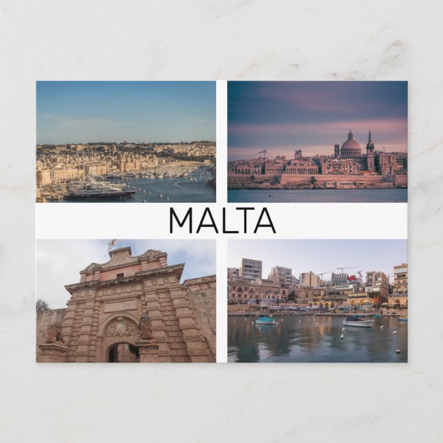 Cartão Postal Fotos de Malta (Frente)