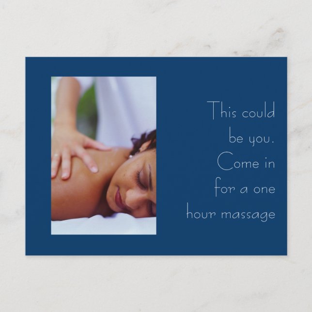 Cartão Postal Fotos de Massagem e Bodywork (Frente)