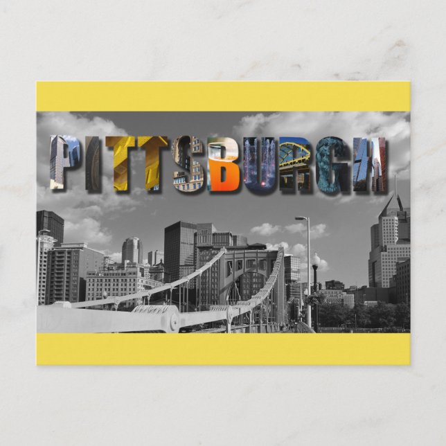 Cartão Postal Fotos do Viagem da cidade de Pittsburgh Pensilvâni (Frente)