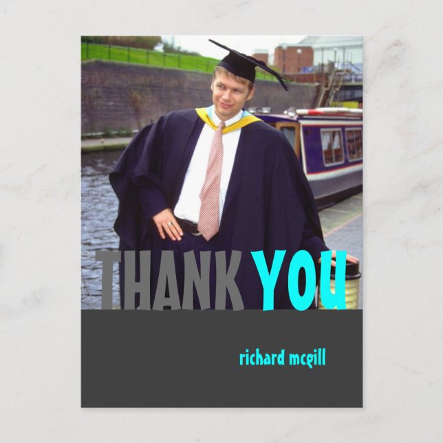 Cartão Postal Fotos Obrigado postais, mil cores. (Frente)