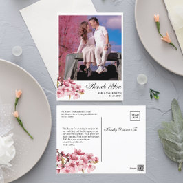 Cartão Postal Fotos Personalizadas de Cerejeira Rosa em Flor Cas