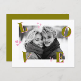 Cartão Postal Fotos personalizadas do Dia de os namorados Vintag