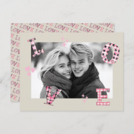 Cartão Postal Fotos personalizadas do Dia de os namorados Vintag