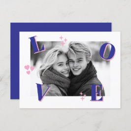 Cartão Postal Fotos personalizadas do Dia de os namorados Vintag