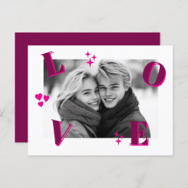 Cartão Postal Fotos personalizadas do Dia de os namorados Vintag