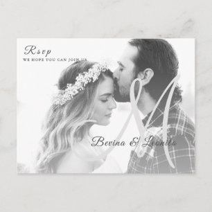 Cartão Postal Fotos Personalizadas Simples Elegante Casamento Sc
