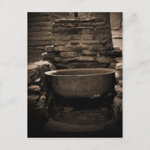 Cartão Postal Fotos Sepia Relacionadas à Cozinha