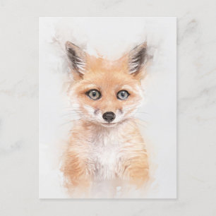 Cartão Postal Fox Cub Retrato