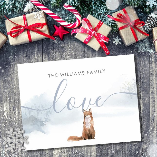 Cartão Postal Fox da Cena de Madeira de inverno (Criador carregado)