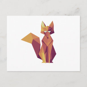 Cartão Postal Fox Geométrica
