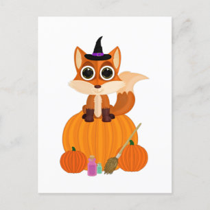 Cartão Postal Fox Halloween 