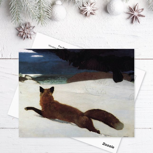Cartão Postal Fox Hunt Winter Winslow Homer (Criador carregado)