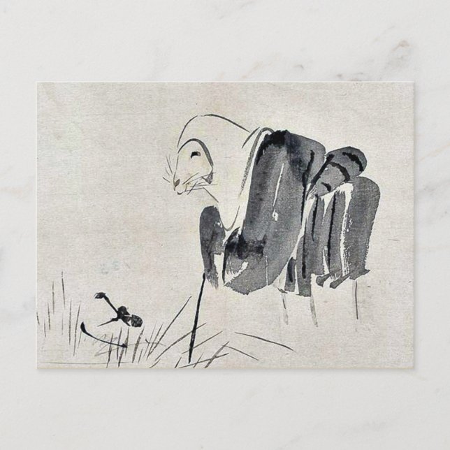 Cartão Postal Fox nun Ukiyoe (Frente)